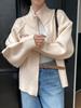 Solid Stand Collar Zip Knitted Cardigan Top Sweater Jacket