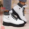 Fashion Fashion Cotton Boots Winter New Round Toe Platform Anti-Slip Wear-Resistant Booties  Style Fleece Thickened Warm Cotton Shoes