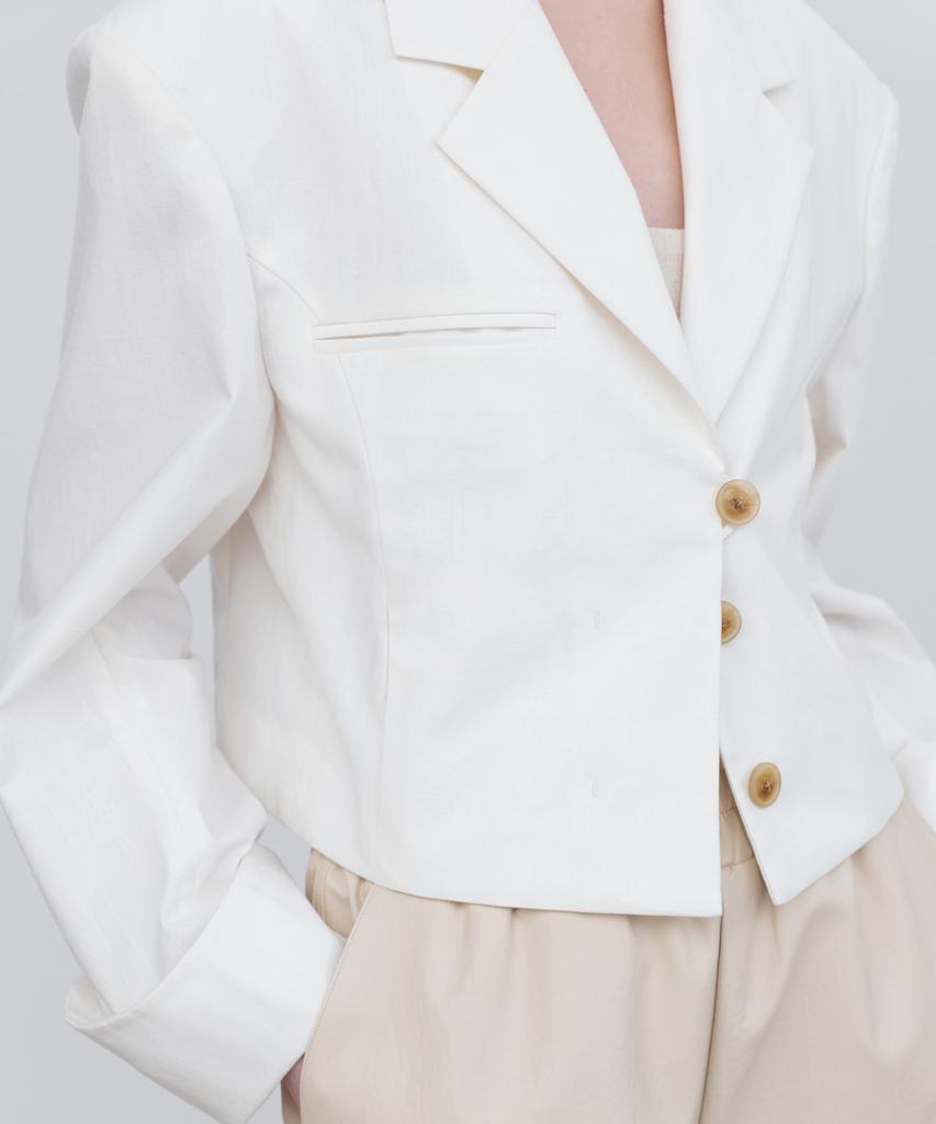 Re Rhee Semi Oversized Cropped Blazer Jacket