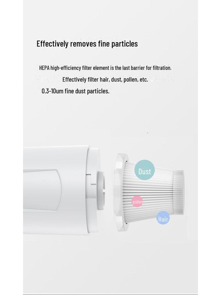 High-Power Car-Mounted Vacuum Cleaner & Desktop Hair Dryer with Extended Battery Life, Handheld for Efficient Dust Removal.