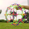 Colorful Expandable Stress Ball Rainbow Sensory Fidget Ball for Kiids Outdoor Sports Toys Durable Plastic Magic Balls Toys