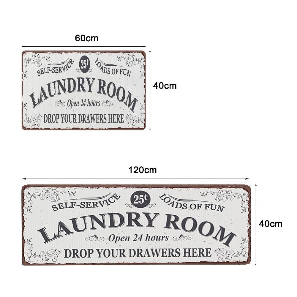 Rectangle Laundry Floor Mat Waterproof Laundry Rug Skin Friendly Laundry Carpet  Home Decor