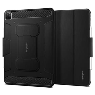 Etui Spigen Rugged Armor Pro do iPad Pro 12.9" (6./5. Generacja, 2022/2021) - Odporne na wstrząsy etui z miejscem na Apple Pencil i podstawką, Ochrona przed upadkiem