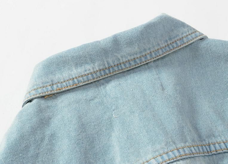 Korean Style Slim Fit Men's Light Denim Vest with Pockets