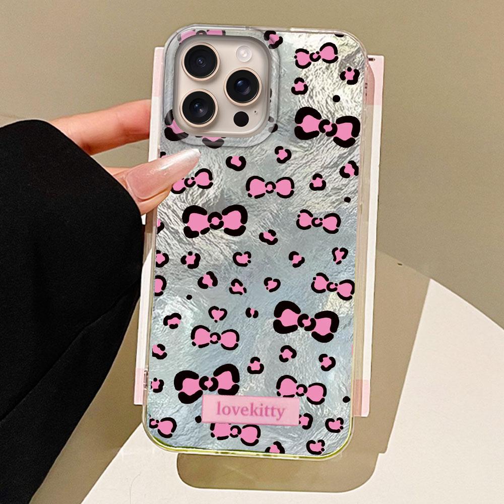 Retro Pink Leopard Glacier Texture Phone Case for iphone 16 15 14 7 8 Plus 13 Pro Max X XS XR SE 2022 Silicone Back Shell Cover