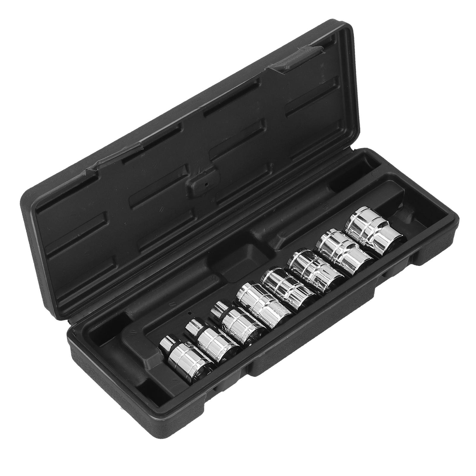 

11pcs Socket Wrench Set 6‑Point Chrome Vanadium Steel Portable Universal Car Repairing Tool