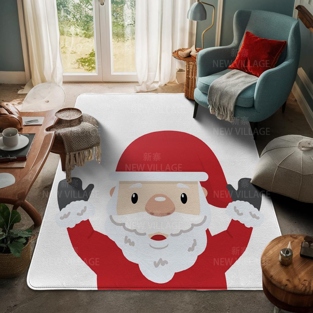 House Entrance Carpet Home Door Mat Living Room Bath Foot Bathroom Non-slip Water Absorption Rugs Bath Merry Christmas Winter