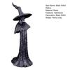 Halloween Black Witch Statue Handmade Guardian of Your Home Gothic Witch Figurine Sculpture Holiday Party Decoration Ornament