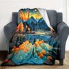 1pc Autumnal Fantasy Lightweight Flannel Blanket, Comfortable and Warm Blanket, for Office and Camping Sofa Bed, Livingroom081