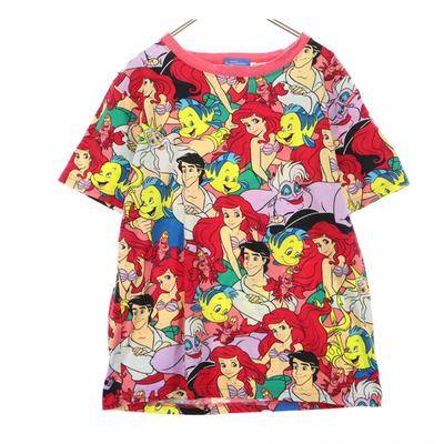 Print Short Sleeve T-shirt S Pink Women Used