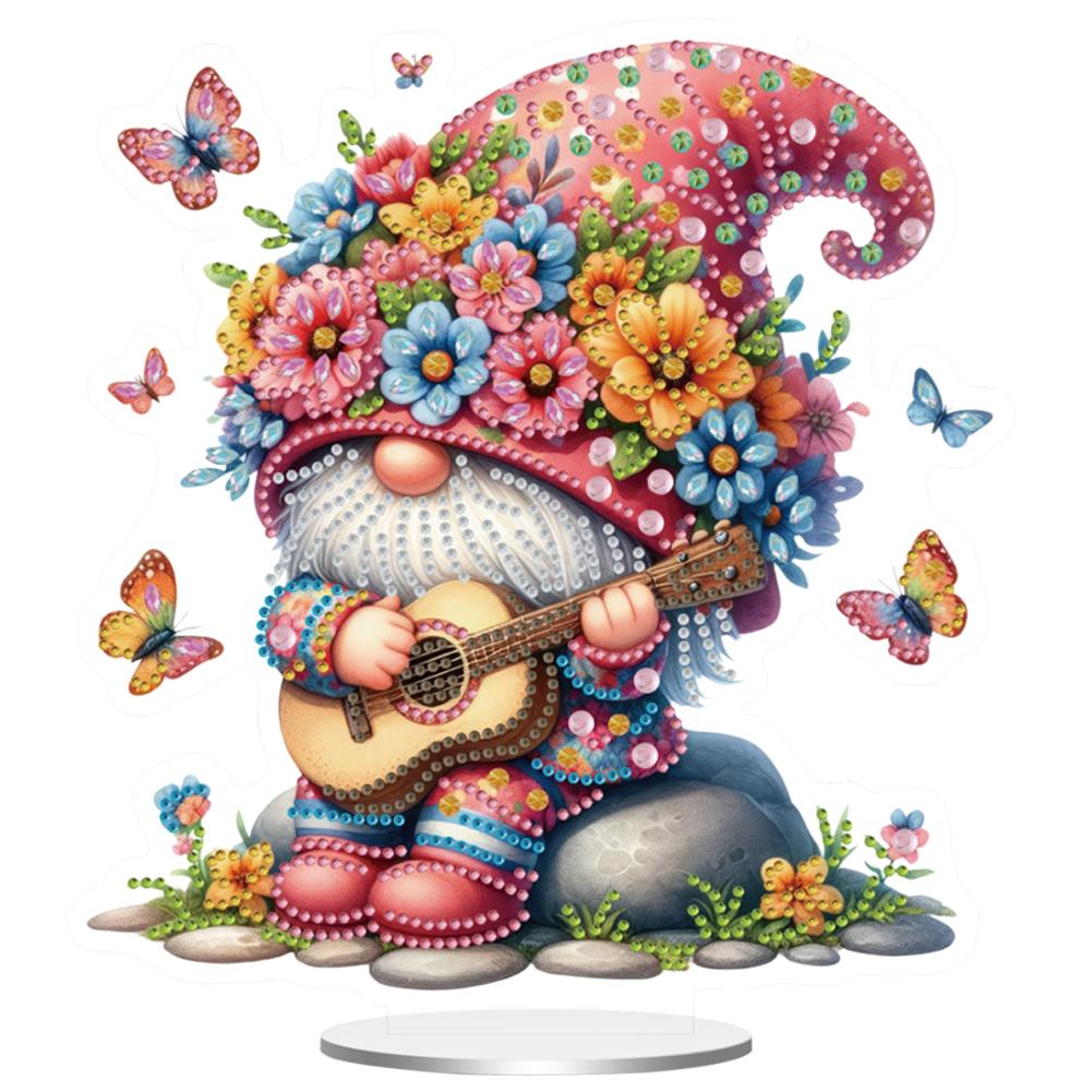 

Acrylic 2D/Flat Gnome DIY Table Top Diamond Painting Ornament Kits Desktop Diamond Art Kits Diamond Painting Desktop Decorations