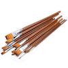 13Pcs Nylon Hair Watercolor Oil Painting Flat Brush Set Wooden Handle Professional Art Supplies
