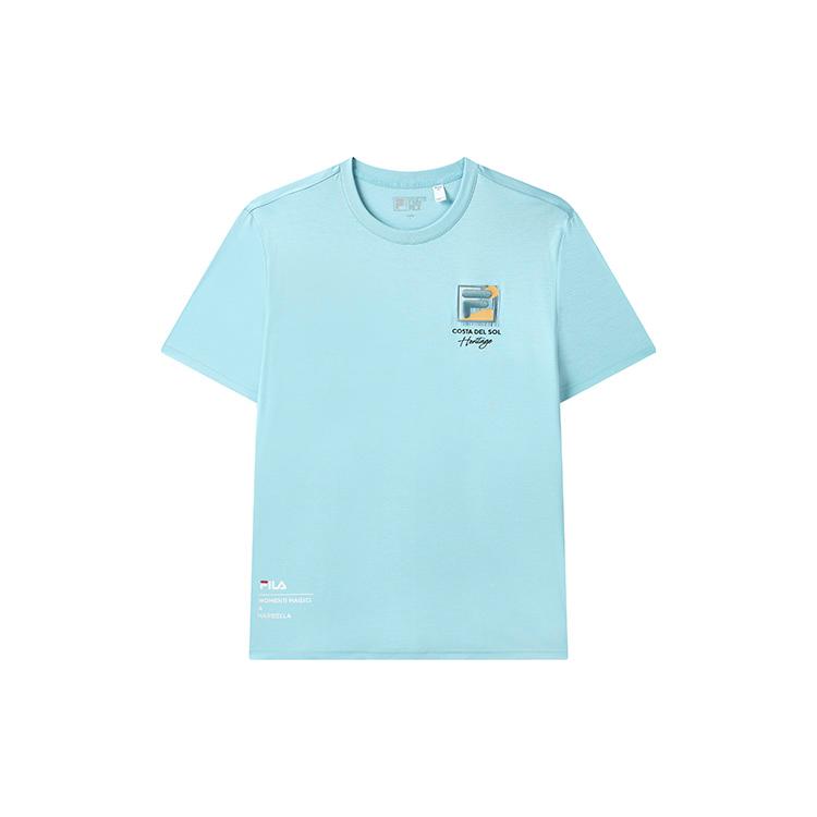 

New FILA T Shirt Men s Tiffany Blue F11M328104F-LB XL