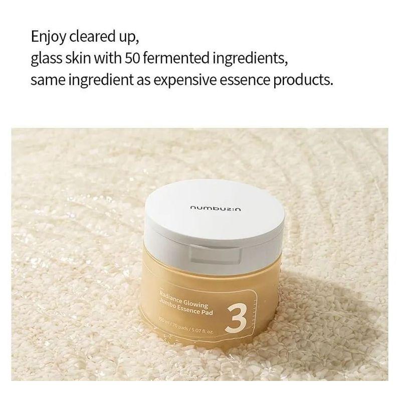 numbuzin - No.3 Radiance Glowing Jumbo Essence Pad
