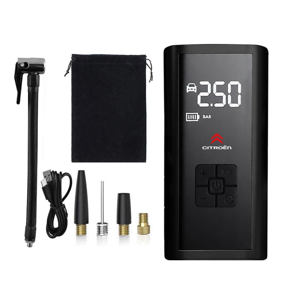 

Car Wireless Air Pump Air Compressor Tire Ball Electric Inflator Led Light Tire Inflator For Citroen C1 C2 C3 C4 C5 C6 Hub Cover 1pc