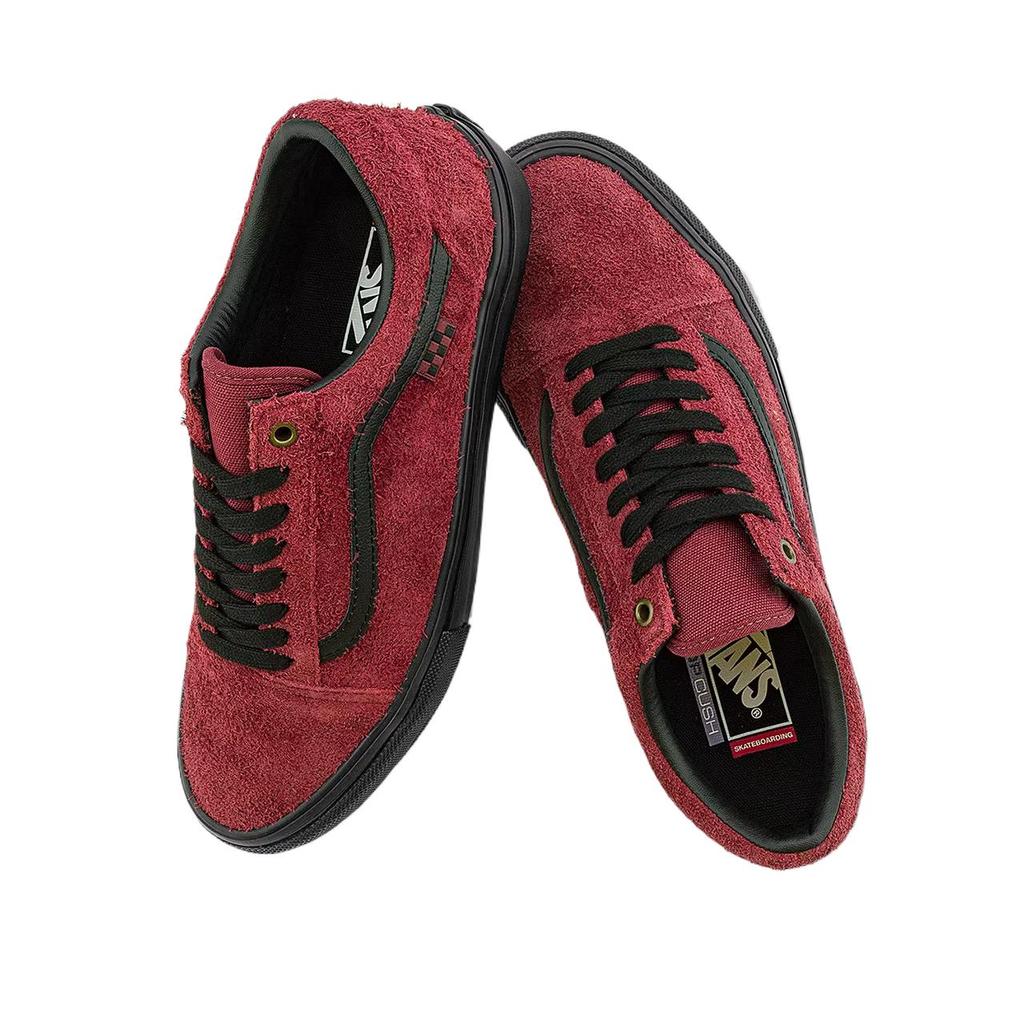Vans Skate Old Skool Hairy Suede - Burgundy Red Unisex Sneakers Black VN0A2Z32KGD