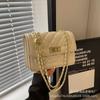 This Year's Popular Diamond Chain Small Bag Women's 2025 New Trendy Temperament Shoulder Bag Foreign Style Messenger Small Square Bag