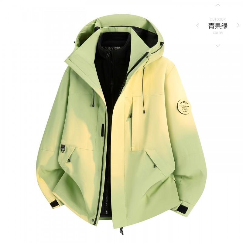 3-in-1 Waterproof Windproof Hiking Jacket With Removable Fleece Liner Men Women Outdoor Trekking Camping