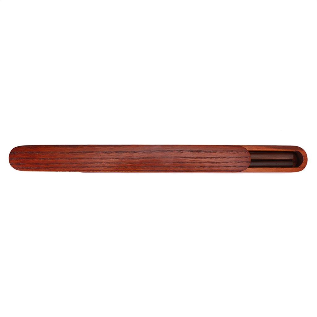 Portable Wooden Chopsticks with Pull Out Wood Color Chopsticks Box Case Tableware Dinnerware