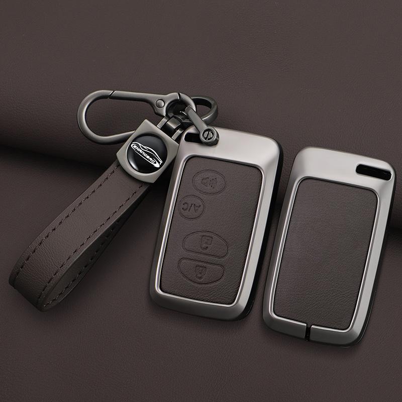 Zinc Alloy Leather Car Key Case Shell Cover for Toyota Prius 30 Alpha Aqua Land Cruiser Auris for Lexus LC 200 2012 - 2014 Parts