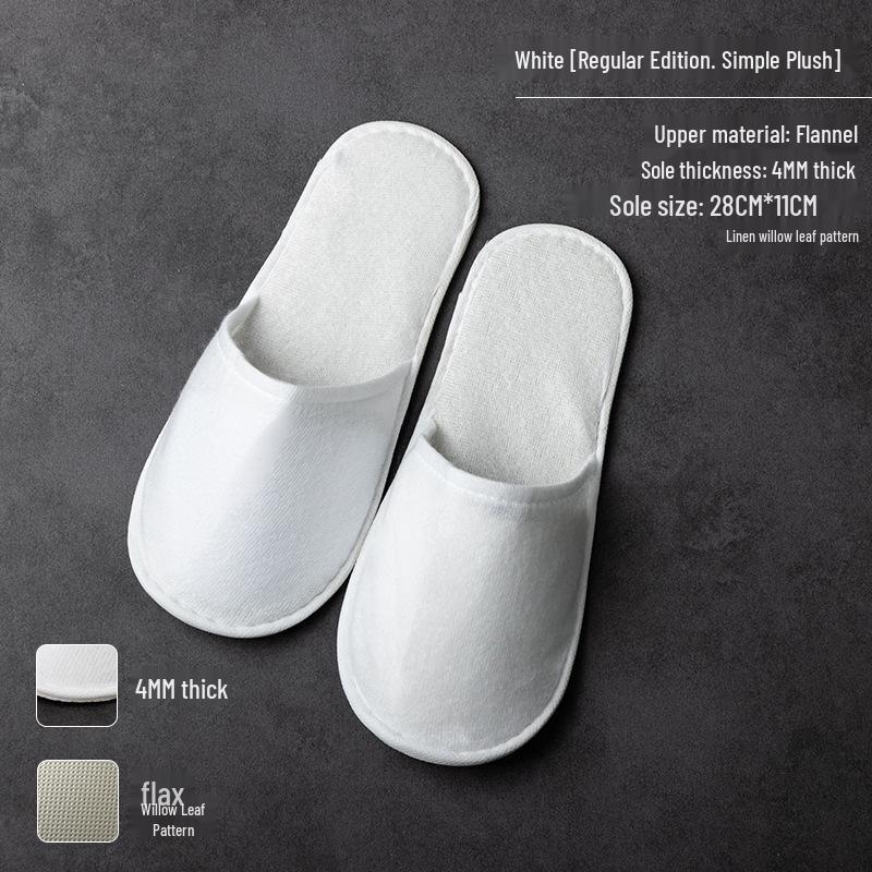 Star Hotel Bed & Breakfast Non-Slip Disposable Slippers - Customizable Logo