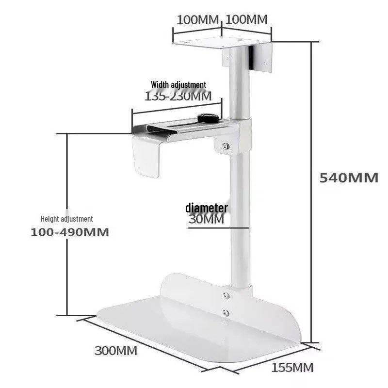 Adjustable Under-Desk Metal Computer Bracket for Hanging Support