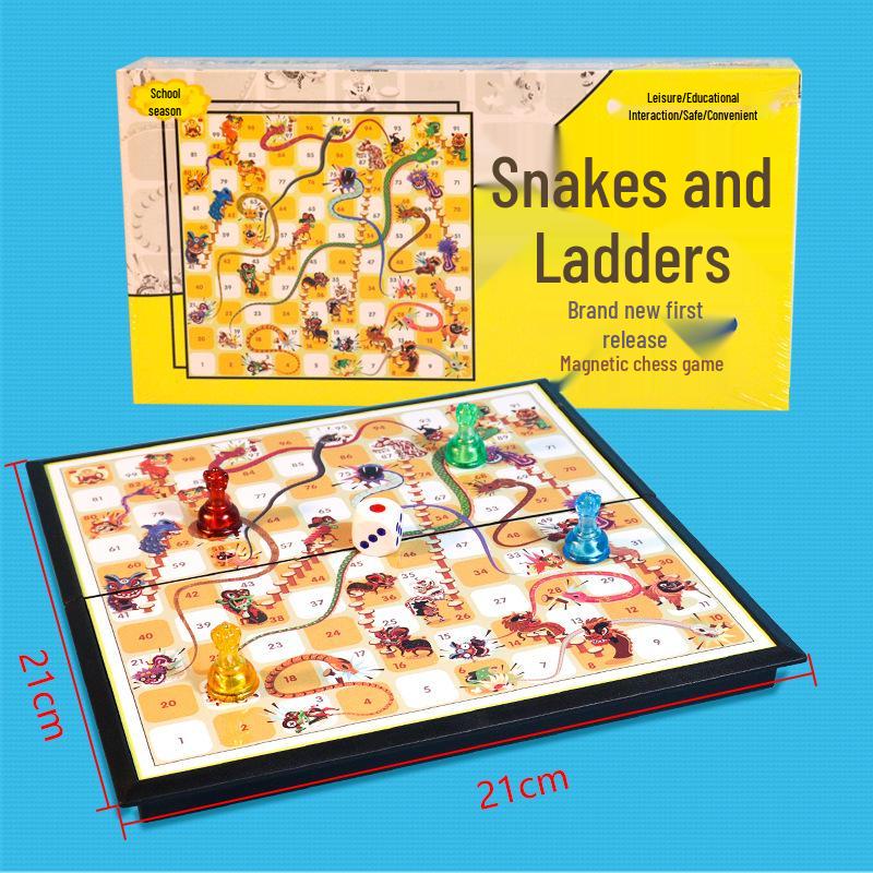 Set de șah magnetic All-in-One: Șah Aeroplan, Gomoku, Go, Xiangqi, Dou Shou Qi, Dame, Șah Militar - Jucărie Educativă pentru Copii