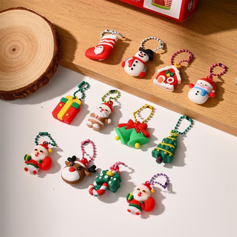 Neuer Weihnachten 12-teiliger Blindbox-Puppen-Schlüsselanhänger/Geschenk für Kinder, Schüler und als Belohnung/Geschenk für Veranstaltungen.