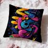 Street Graffiti Texture Cushion Cover Premium Comfort Reversible Pillow Cove Two In One Design for Any Room  Car Interior