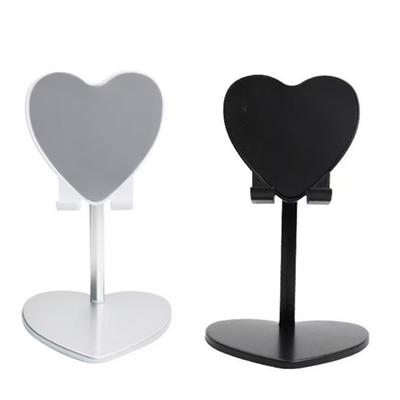 Foldable Phone Tablet Stand With Heart Design Metal Construction Fit for Desk Use Home Office Portable Shockproof Holder
