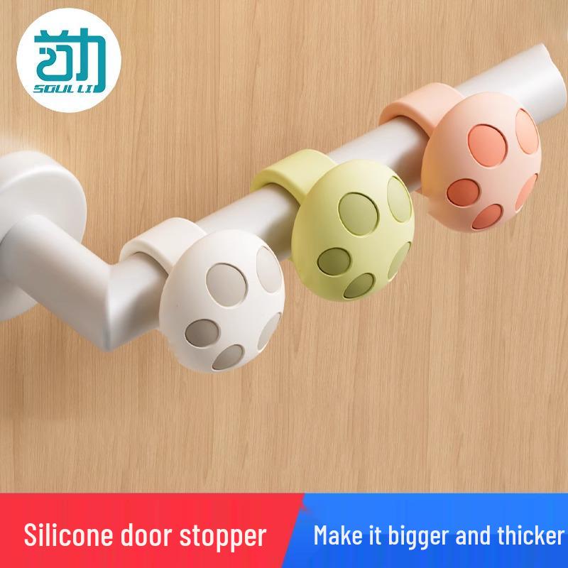 Creative No-Punch Doorstop: Anti-Collision Doorknob Pad & Buffer