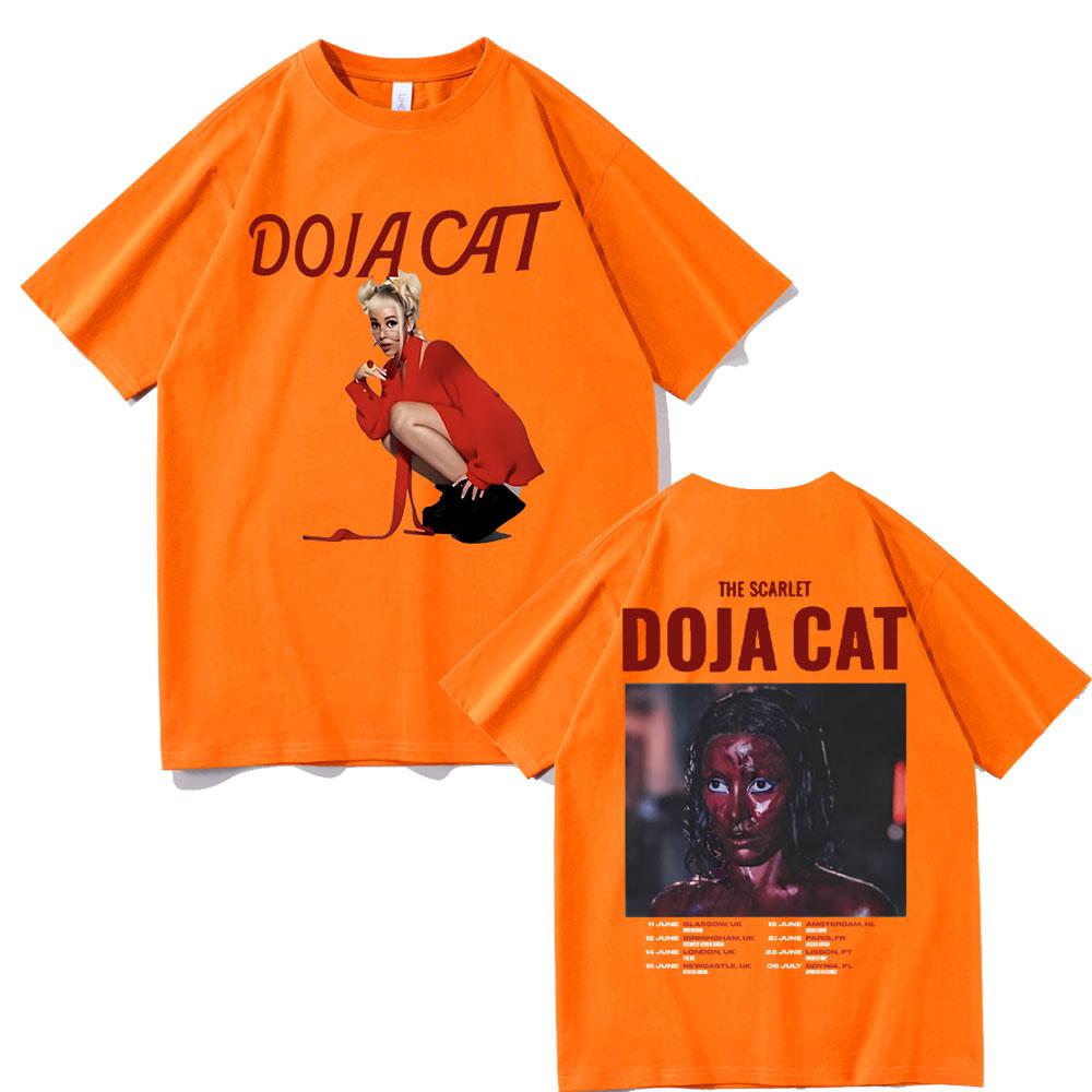 Rapper Doja Cat Candy The Scarlet Graphic Print Tshirt Unisex's Cotton Oversized T-shirt Unisex Women Fashion Hip Hop Vintage T Shirts