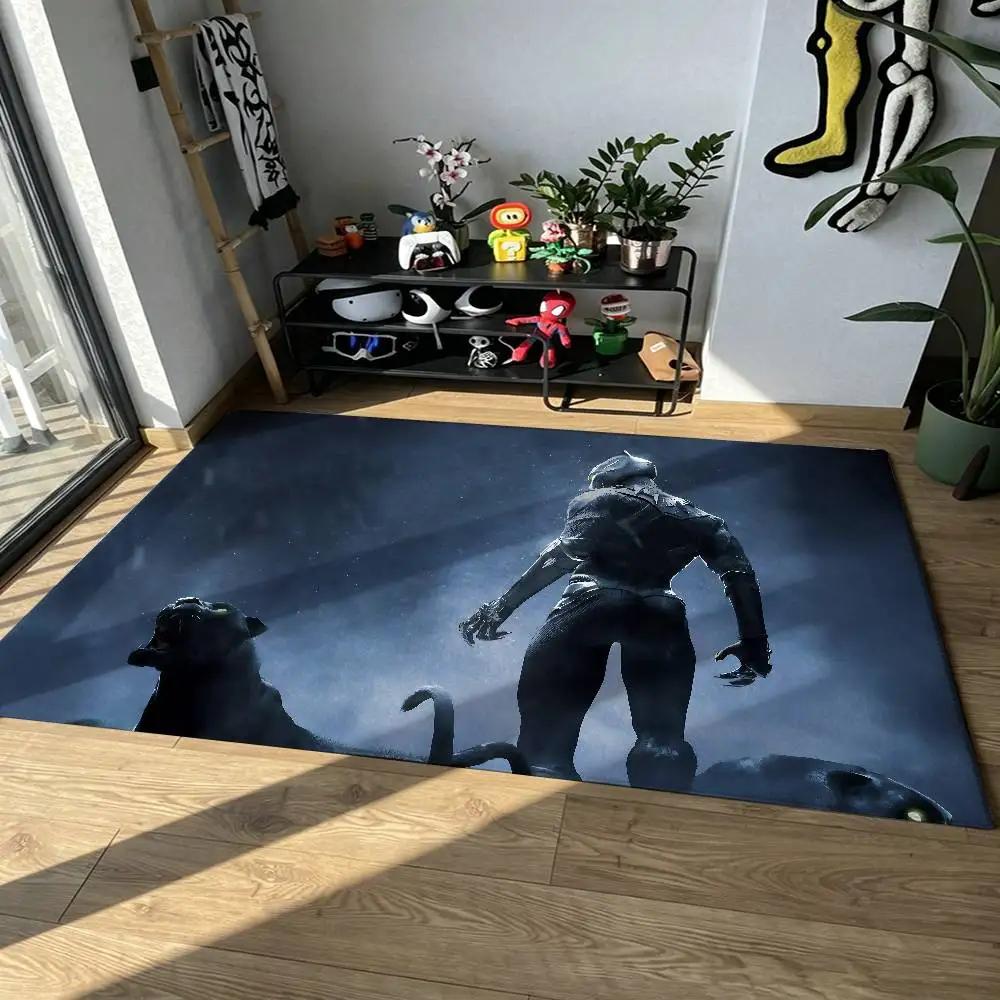 CUTE--B-BlackS-P-Panther Floor Mat Durable Carpet Rug For Footpad Mats Style Soft Bedroom Floor House Laundry Room Mat Anti-skid