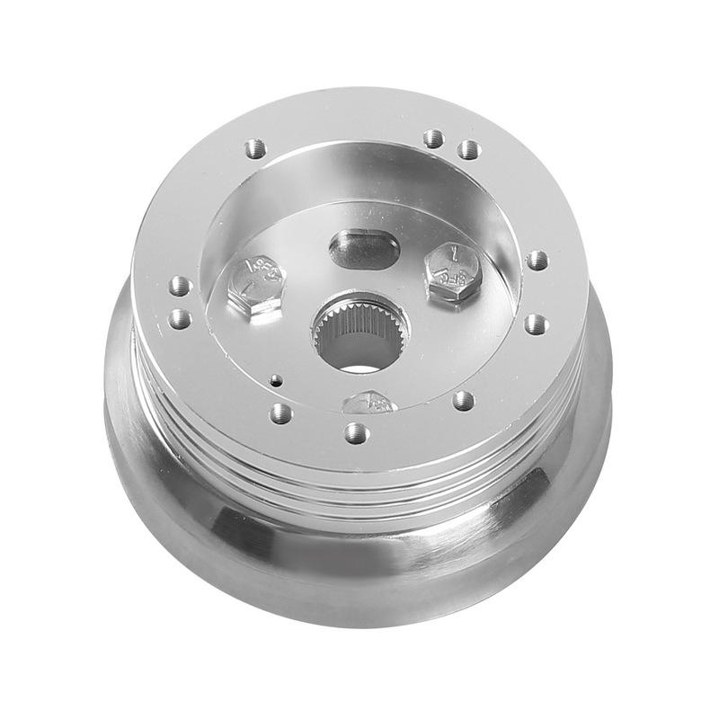 5 & 6 Hole Steering Wheel Polished Hub Adapter For Flaming River, Ididit, GM, Chevy