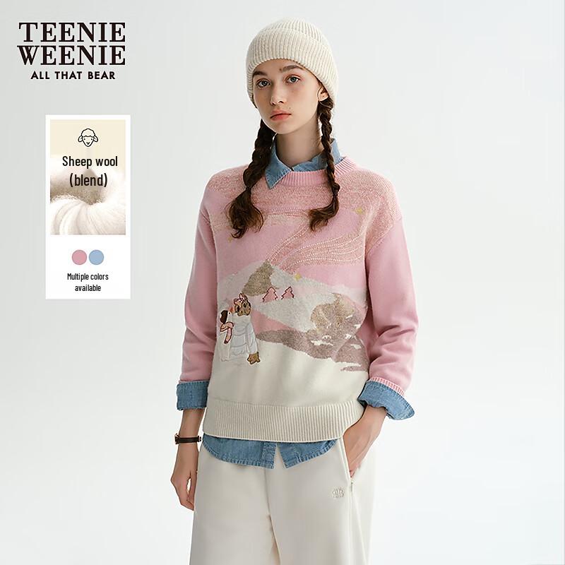 

Teenie Weenie Women s Bear Scenic Intarsia Knit Sweater M