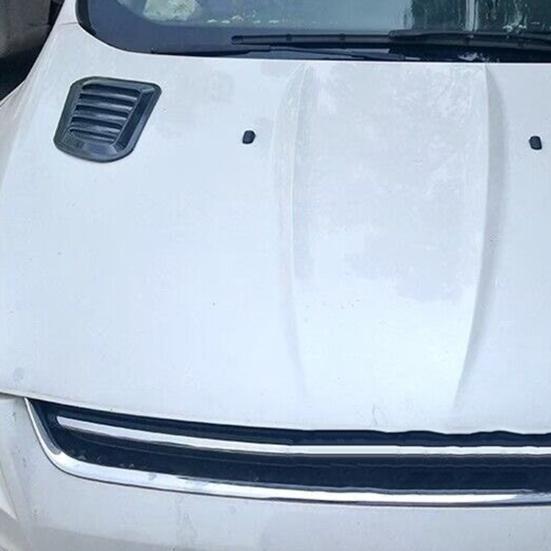 2Pcs Universal Hood Vent Decals Carbon Fiber Car Hood Scoop Air Intake Vent Decorative Trim Adhesive Fake Vents for Car Exterior