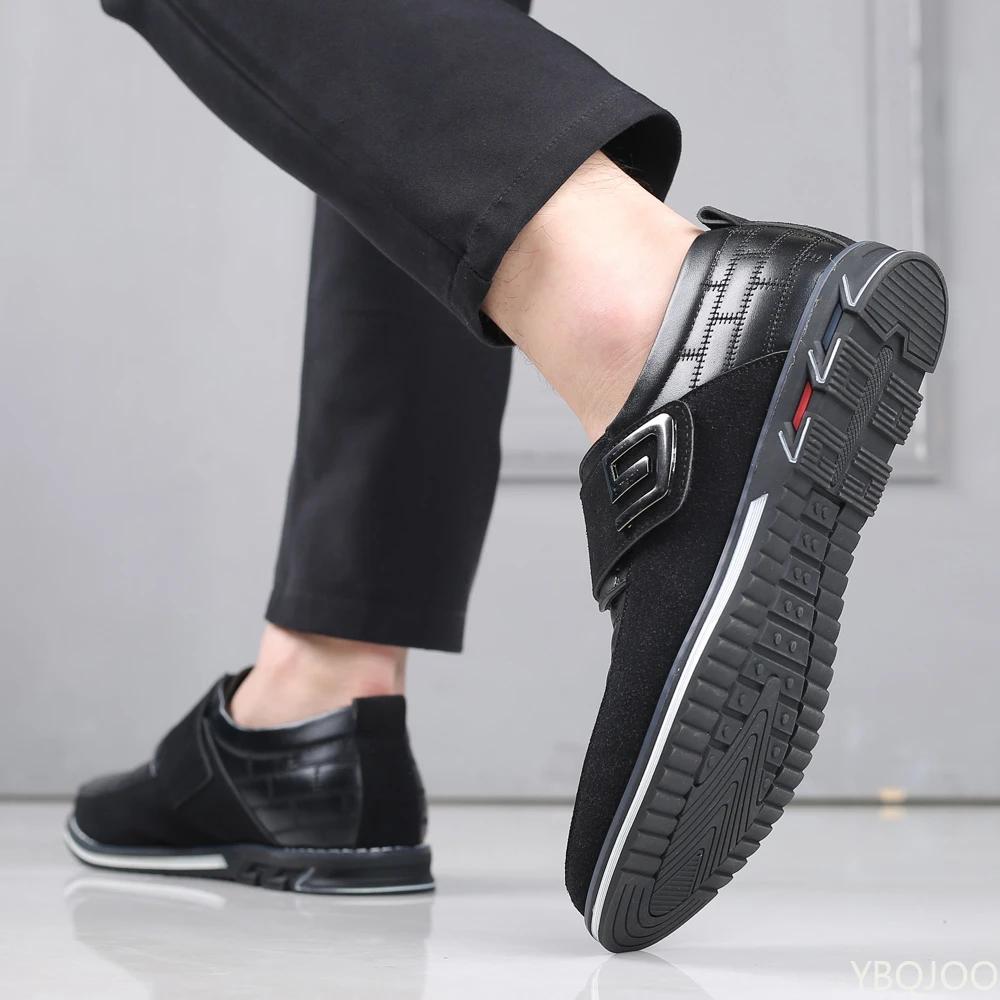 Leather Casual Shoes for Men Fashion Men Loafers Office Comfortable Slip On Men Shoes Business Big Size Working Footwear Tênis