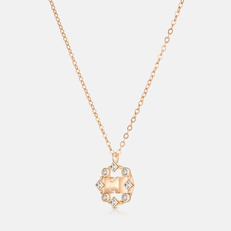 METROCITY JEWELRY M Basic Sterling Silver Rose Necklace A243SN9108RPA