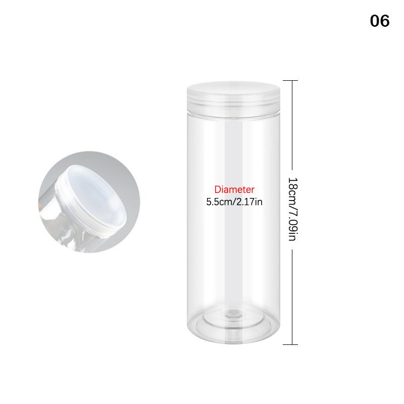 Plastic Packing Bottle Pet Clear Empty Seal Bottle Circular Bucket Storage Biscuit Jar Food Grade Sealed Cans Tank Container