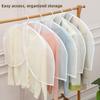 5Pcs Half-Body Design Clothes Dust Cover Moistureproof Reusable Hanging Suit Cover Dustproof Durable Transparent Closet Cover