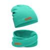 Hat Scarf Set For Boy Transitional Neon Green 46-52 Cm