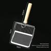Metal Cat Litter Shovel with Comfortable Wood Handle Built-in Hook Portable Kitty Litter Sifter for Daily Cat Care