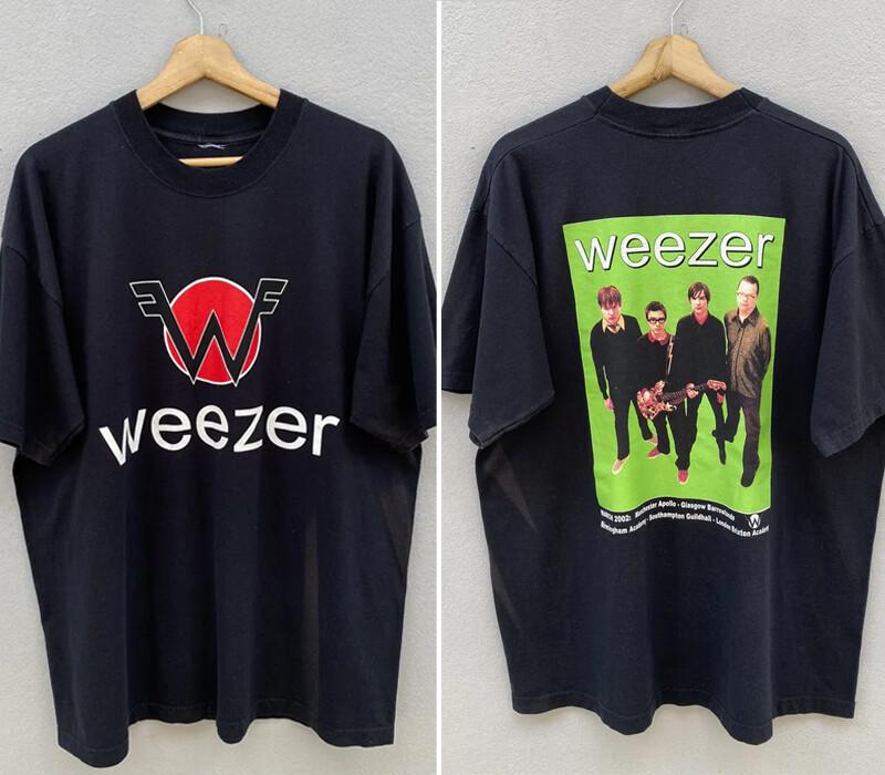 

26 Rare WEEZER England Tour March 2002 2 side T shirt Unisex NH10476 Unisex T-Shirt XL