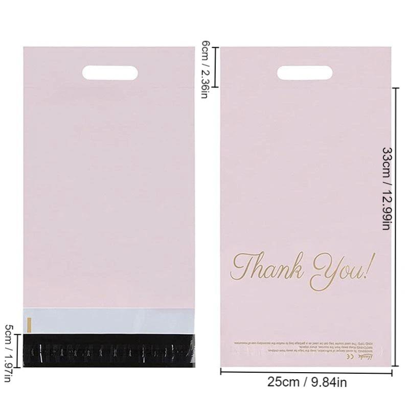 10Pcs Standard Thank You Adhesive Envelopes Bags Black White Pink Underwear Dress Leggings Gifts Shipping Portable Pouches