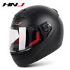 HNJ Unisex Full-Face Summer Motorcycle Helmet with Gray Riding Horns - Stylish and Safe for Racing