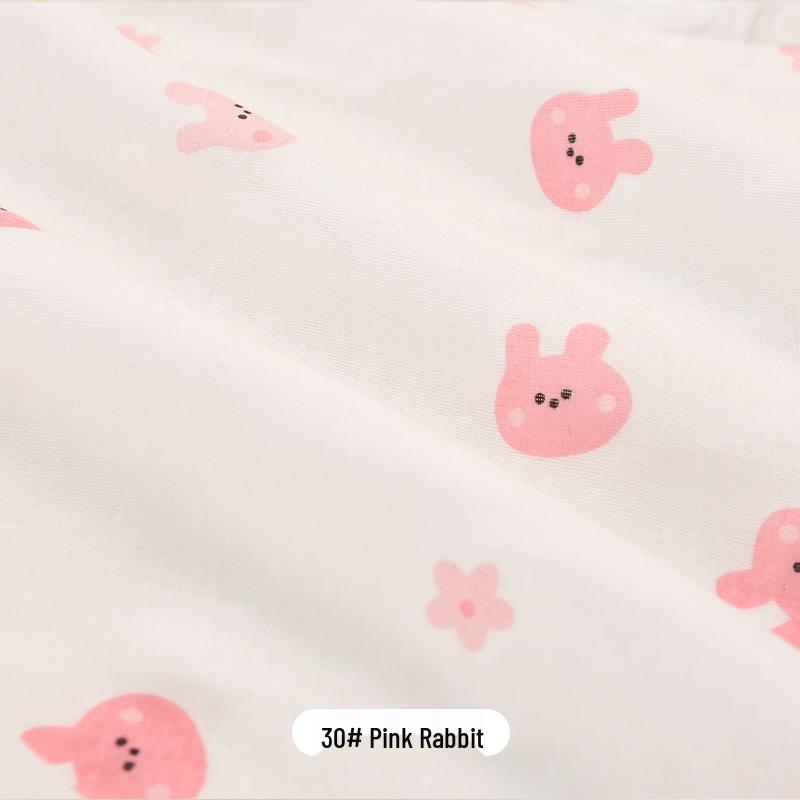 100% Cotton Double Layer Gauze Fabric: Cartoon Baby Pajamas, Drool Bibs, Bath Towels, Fabric Remnants.