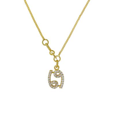 Cancer Zodiac Sign Necklace, 925 Sterling Silver Handmade Jewelry, Zodiac Jewelry, Unisex Jewelry, Astrological Jewelry