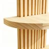 Scaffale da Parete in Legno a Doppio Strato Stile Boho Chic per Ambienti Domestici Eleganti