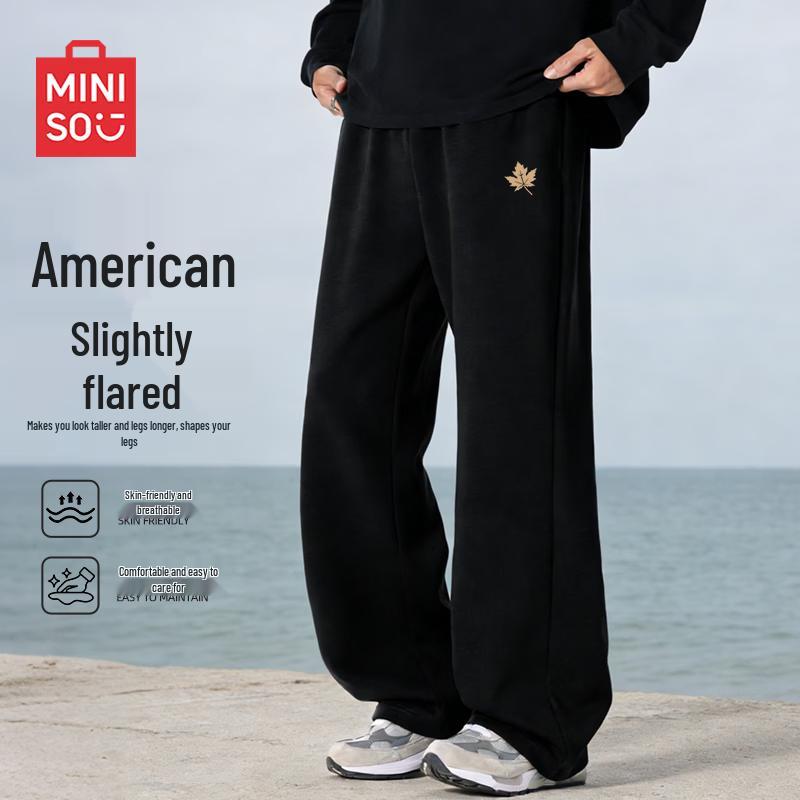 MINISO Men s American Retro Flared Casual Sweatpants XL