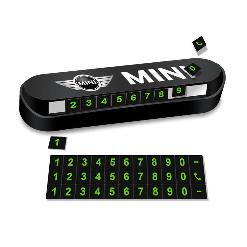 1Pcs Car Temporary Parking Card Plate Badge Car Styling For BMW Mini Cooper F54 F55 F56 R56 R60 SONE Roadster Clubman Coupe